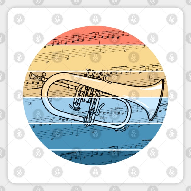 Flugelhorn Music Notation Horn Player Brass Musician Sticker by doodlerob